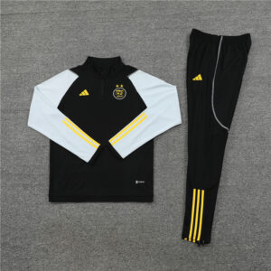 23-24 Algeria black with white half zipper sweater tracksuit - Image 2