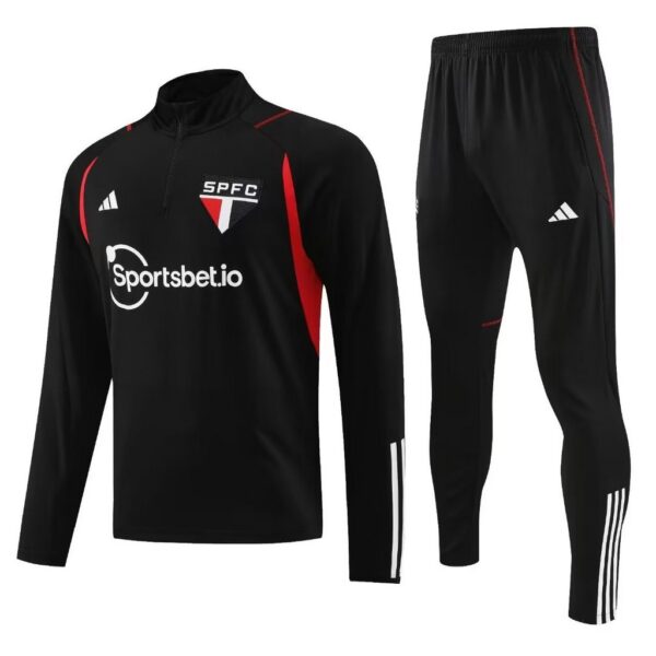 23-24 Sao Paulo black half zipper sweater tracksuit - Image 2