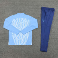 24-25 Man City camo light blue half zipper training tracksuit
