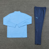 24-25 Man City light blue with embossing half zipper training tracksuit