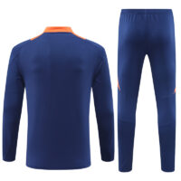 24-25 Manud navy blue with orange half zipper training tracksuit