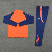 002-189 24-25 Manud orange with navy blue half zipper training tracksuit