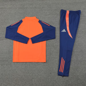24-25 Manud orange with navy blue half zipper training tracksuit - Image 2