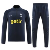 002-19 23-24 Tottenham navy blue half zipper sweater tracksuit