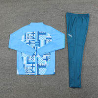 24-25 Marseille camo light blue half zipper training tracksuit
