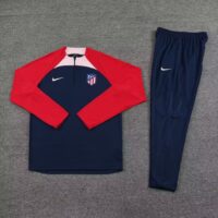 23-24 ATM navy blue with red half zipper sweater tracksuit