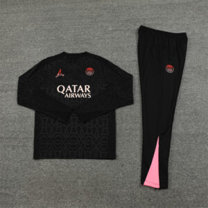 24-25 PS G Jrdan black with embossing half zipper training tracksuit - Image 2