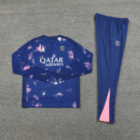 002-206 24-25 PS G navy blue with pink half zipper training tracksuit