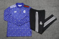 24-25 Real Madrid purple half zipper training tracksuit