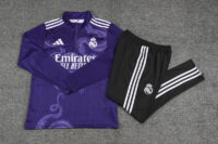 24-25 Real Madrid purple with dragon half zipper training tracksuit