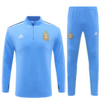 002-23 23-24 Argentina light blue half zipper training tracksuit