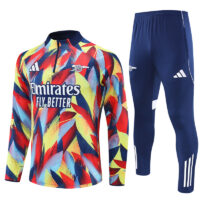 25-26 Arsenal camo yellow with red half zipper sweater tracksuit
