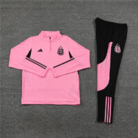 002-24 23-24 Argentina pink half zipper sweater tracksuit
