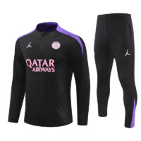 player version 24-25 PS G black with purple half zipper training tracksuit