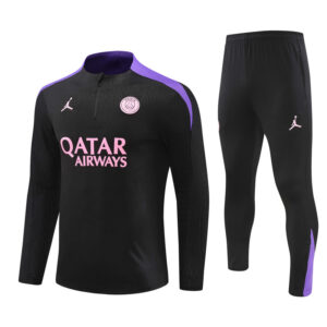 player version 24-25 PS G black with purple half zipper training tracksuit - Image 2