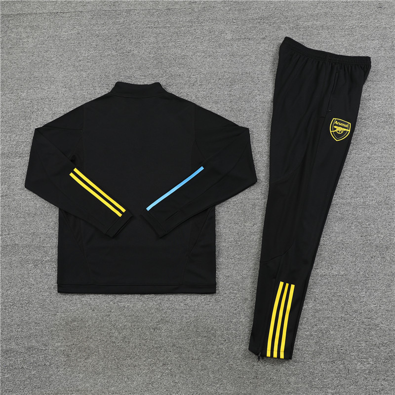 002-28 23-24 Arsenal black half zipper sweater tracksuit