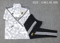B768# 23-24 Real Madrid white with dragon half zipper training tracksuit