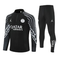 002-312 CL version 25-26 PS G Jrdan black with white stripe half zipper sweater tracksuit