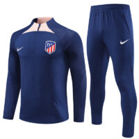 Player version 23-24 ATM navy blue half zipper training tracksuit