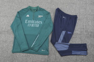 23-24 Arsenal green half zipper training tracksuit - Image 2