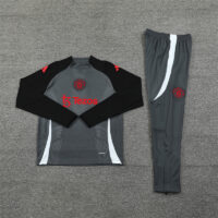 002-338 Player version 24-25 Manud dark gray with black round collar training tracksuit