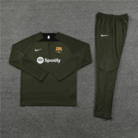 002-36 23-24 Bar army green half zipper sweater tracksuit