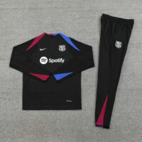 fans version 24-25 Bar black half zipper training tracksuit