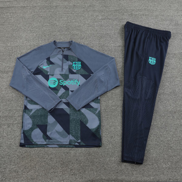 23-24 Bar camo gray half zipper sweater tracksuit - Image 2
