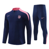 player version 24-25 ATM navy blue with pink half zipper training tracksuit