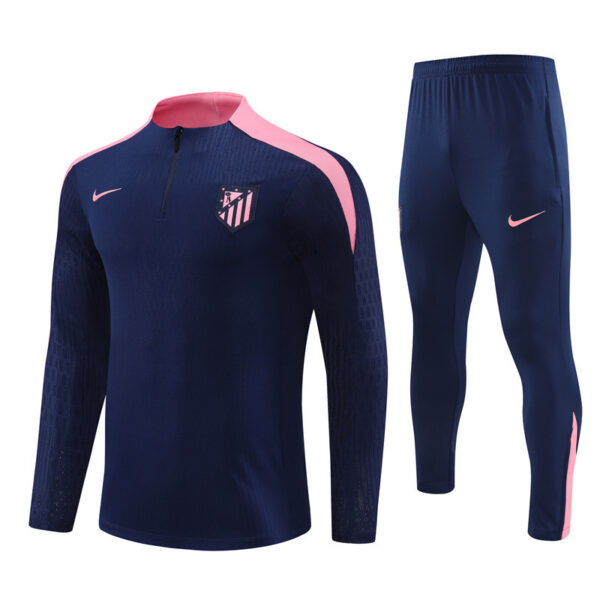 player version 24-25 ATM navy blue with pink half zipper training tracksuit - Image 2
