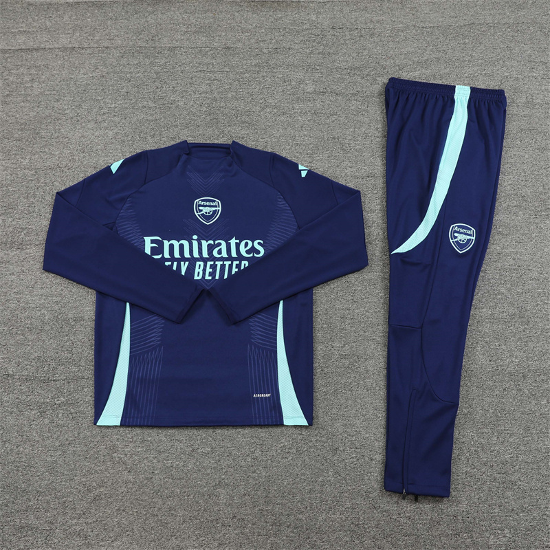 002-384 player version 24-25 Arsenal navy blue pullover training tracksuit
