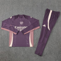 player version 24-25 Arsenal purple with pink stripe pullover sweater tracksuit