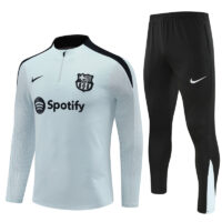 player version 24-25 Bar light gray with black half zipper training tracksuit