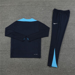 player version 24-25 Chelsea navy blue with light blue half zipper training tracksuit - Image 2
