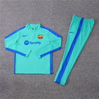 002-40 23-24 Bar lake blue half zipper sweater tracksuit