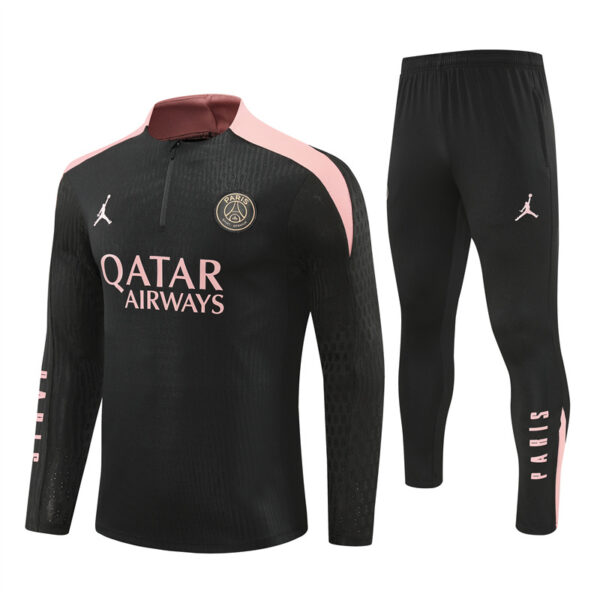 player version 24-25 PS G Jrdan black with pink half zipper training tracksuit - Image 2