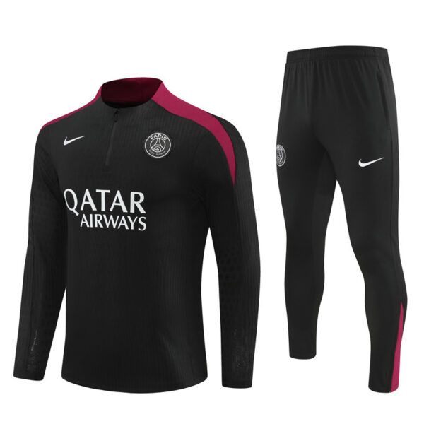 player version 24-25 PS G black with red stripe half zipper training tracksuit - Image 2