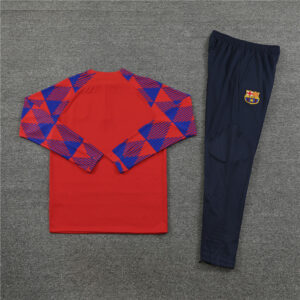 23-24 Bar red with blue half zipper sweater tracksuit - Image 2