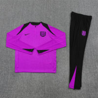 player version 25-26 England purple with black half zipper sweater tracksuit