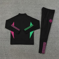 23-24 Bayern black with purple half zipper sweater tracksuit