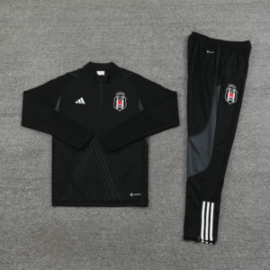 23-24 Besiktas black half zipper training tracksuit - Image 2