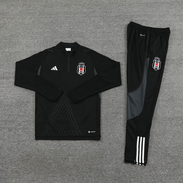 23-24 Besiktas black half zipper training tracksuit - Image 2