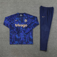 002-51 23-24 Chelsea blue half zipper training tracksuit