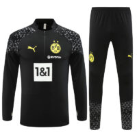 23-24 Dortmund black half zipper training tracksuit