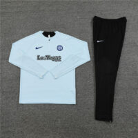 23-24 Inter light blue half zipper sweater tracksuit