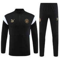 23-24 Man City black half zipper sweater tracksuit