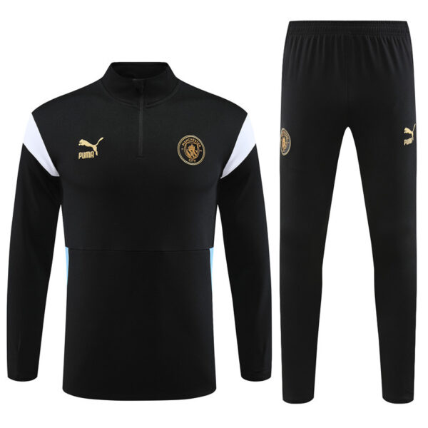 23-24 Man City black half zipper sweater tracksuit - Image 2
