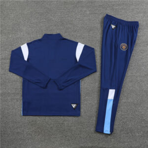 23-24 Man City navy blue half zipper sweater tracksuit - Image 2