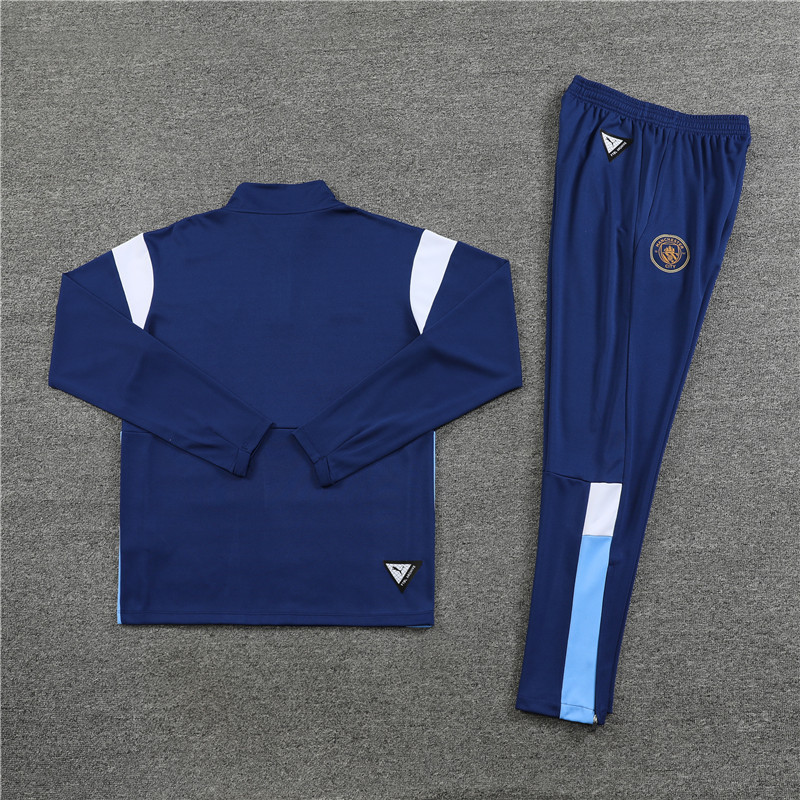 002-79 23-24 Man City navy blue half zipper sweater tracksuit