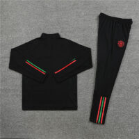 002-81 23-24 Manud black half zipper sweater tracksuit